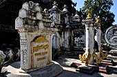 Myanmar - Mandalay, Shwenandaw Kyaung (the Golden Palace) a wonderful example of the Burmese unique teak architecture and wood-carving art. 